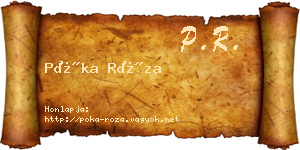 Póka Róza névjegykártya